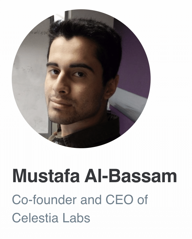 Who is the founder of Celestia 